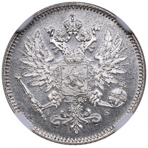 Russia, Finland 25 pennia 1913 S - NGC UNC DETAILS