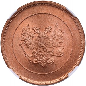Russia, Finland 10 pennia 1917 - NGC MS 66 RD