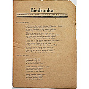 BIEDRONKA. Wiadomości do opowiadania naszym dzieciom. Tekst zaczyna się od trzech wierszy : „Pozdrowienia” ...