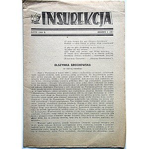 INSUREKCJA. [W-wa], luty 1944. Zeszyt 2 (35). Format jw. s. 16. Brosz. wyd