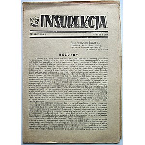 INSUREKCJA. [W-wa], marzec 1944 r. Zeszyt 3 (36). Format jw. s. 16. Brosz. wyd