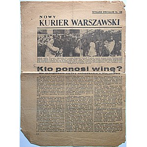 NOWY KURIER WARSZAWSKI. Wydanie Specjalne Nr 105. [W-wa, po 9 sierpnia 1944...