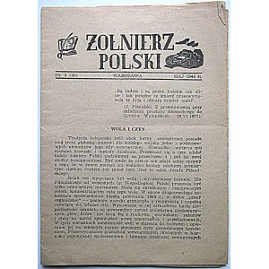 ŻOŁNIERZ POLSKI. W-wa, maj 1944. nr 5 (40)...