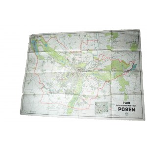Plan miasta Poznań / Plan der Gauhaupstadt Posen, lata 40-te XXw., skala 1: 20.000, 110 x 85cm