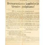 [AFISZ] Bezwarunkowa kapitulacja Niemiec podpisana ! - dodatek nadzwyczajny Głos Wielkopolski 9.V.1945r.