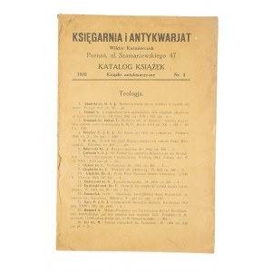 [KATALOG] Księgarnia i Antykwariat Wiktor Kaźmierczak, Poznań ul. Szamarzewskiego 47 KATALOG KSIĄŻEK, Książki antykwaryczne, rok 1928, numer 3