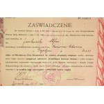 Zaświadczenie Ministerstwo Ziem Odzyskanych oraz Gospodarstwo nr 233 zajęte przez obywatela, 1947r.