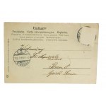 Pocztówka Szczodry wieczór u Serbów, długi adres, datowana 2.04.1906r.