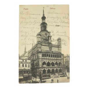 [POZNAŃ] Posen - Ratusz / Rathaus, długi adres, 1905r.