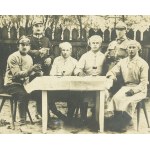 [WOJSKO POLSKIE II RP] Fotografia kucharzy i żołnierzy 7 Pułk Strzelców Konnych Wielkopolskich