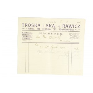 TROSKA I Ska, Rawicz - korespondencja/rachunek na druku firmowym, 19.6.1926r.