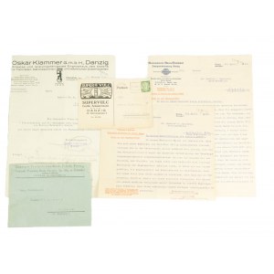 [GDAŃSK] Zespół pięciu druków reklamowych różnych firm z lat 1931-32