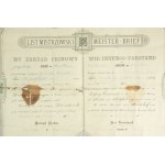 [STRZAŁKOWO - kowal] List mistrzowski Zarząd Cechowy pospolitego cechu w Strzałkowie, datowany 25 lipca 1900r.
