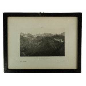 [TATRY] Widok z Czerwonego Wierchu, fot. z natury A. Szubert, [heliograwiura], 36 x 27,5cm,