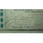 [Muzeum Narodowe w Poznaniu, 1935r.] Dyplom i fotografia zbiorowa Panu Radcy Ksaweremu Macewiczowi, Poznań 1 sierpnia 1935r., autografy