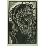 KAWECKI Włodzimierz - [drzeworyt] Głowa Chrystusa, 27 x 37,5cm