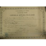 [SORBONA] Dyplom ukończenia studiów przez polkę Anne Lipińską [1907r.]