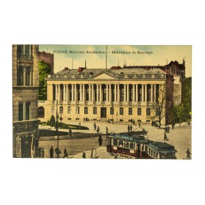 [POZNAŃ] Pocztówka Poznań - Biblioteka Raczyńskich, bez obiegu, Salon Malarzy Polskich w Krakowie, 13,5 x 8,5cm