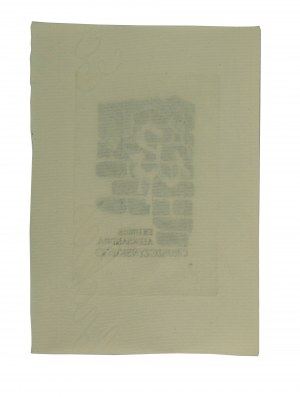 Exlibris Aleksandra Gruszczyńskiego, 8,7 x 12,8cm