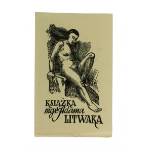Exlibris Książka mgr. Adama Litwaka, 8 x 12,8cm