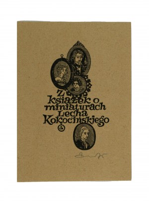 Exlibris Z książek o miniaturach Lecha Kokocińskiego, sygnowany, 7,2 x 10cm