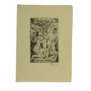 Exlibris Eugeniusz Roszak, sygnowany, 9 x 12,3cm