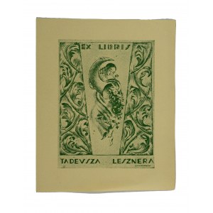 ZAKRZEWSKI Władysław - exlibris Tadeusza Lesznera, 10,7 x 13,5cm