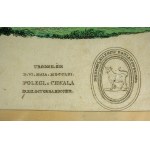 [PONIATOWSKI - XIXw.] Pomnik Xięcia Józefa Poniatowskiego w Lipsku - rysował z nat. Bachmann, odbitka J.J.Wagner, 20 x 17cm kolor