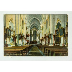[TRZEBNICA] Pocztówka Treibnitz Inneres der kath. Kirche / Trzebnica - wnętrze kościoła katolickiego 1918r.