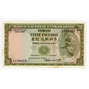 East Timor 20 Escudos 1967