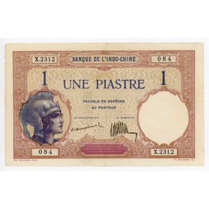 French Indochina 1 Piastre 1921 - 1926 (ND)