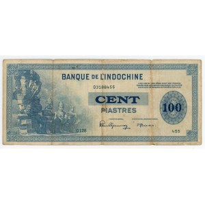 French Indochina 100 Piastres 1945 (ND)
