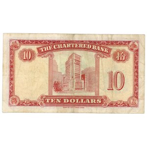 Hong Kong The Chartered Bank 10 Dollars 1970 (ND)