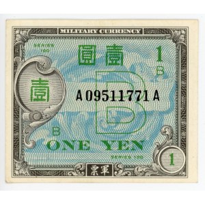 Japan 1 Yen 1945 (ND) US Military Currency