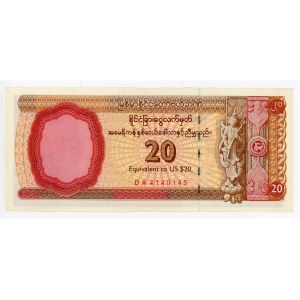 Myanmar 20 Dollars 1997 (ND)