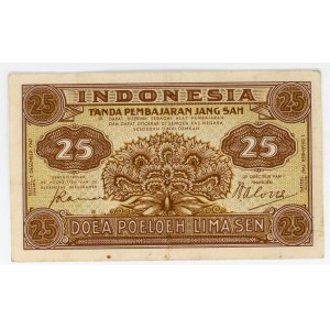 Netherlands East Indies 25 Sen 1947