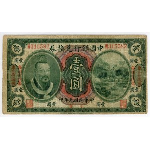 China Manchuria Bank of China 1 Dollar 1912