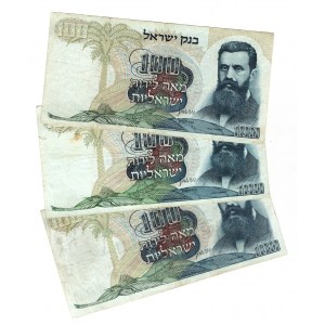 Israel 3 x 100 Lirot 1968 (5728)