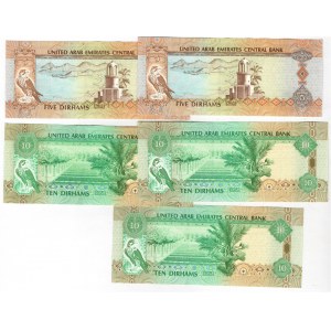 United Arab Emirates Lot of 5 Banknotes 2004 - 2013