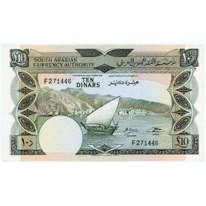 Yemen Democratic Republic South Arabia 10 Dinars 1969 (ND)
