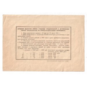 Russia - USSR Ural Regional Council of Trade Unions 1 Working Proposal 1931