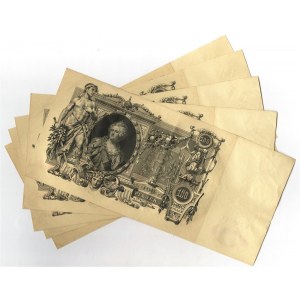 Russia 4 x 100 Roubles 1910 (1912-1917) Shipov With Consecutive Numbers