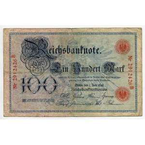 Germany - Empire 100 Mark 1898