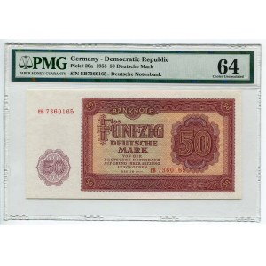 Germany - DDR 50 Deutsche Mark 1955 PMG 64