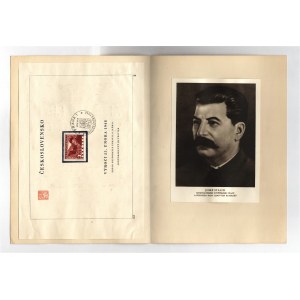 Czechoslovakia Memorable Letter Unorove Vitezstvi Stalin Photo and Stamp 1948