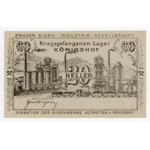 Austria Königshof 20 Heller 1916 Lagergeld