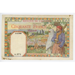 Algeria 50 Francs 1940
