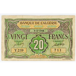 Algeria 20 Francs 1948