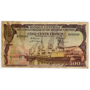 Belgian Congo 500 Francs 1957