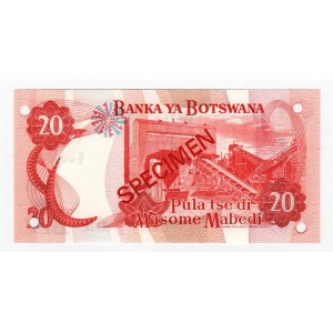 Botswana 20 Pula 1982 (ND) Specimen